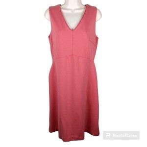 White House Black Market Womens Pink Stretch Midi Dress Size 8